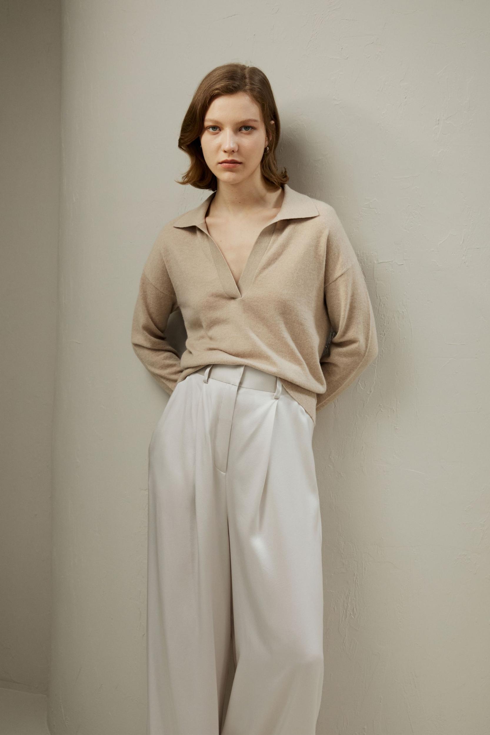 Cashmere Polo Shirt Product Image