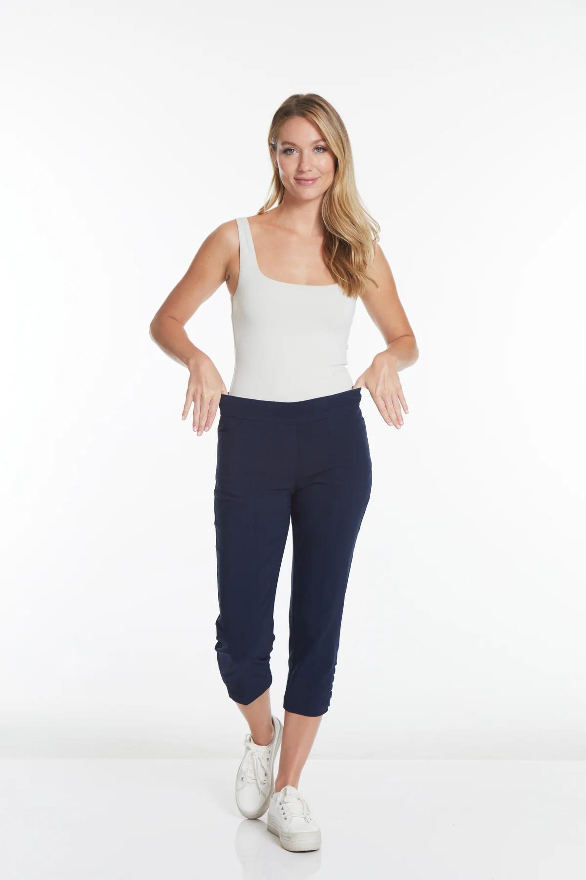 P/O Solid Crop with Read Front & Back Pockets and Ladder Straps at Hem Product Image