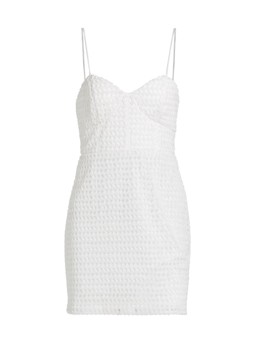 Womens Ayala Beaded Sweetheart Minidress Product Image