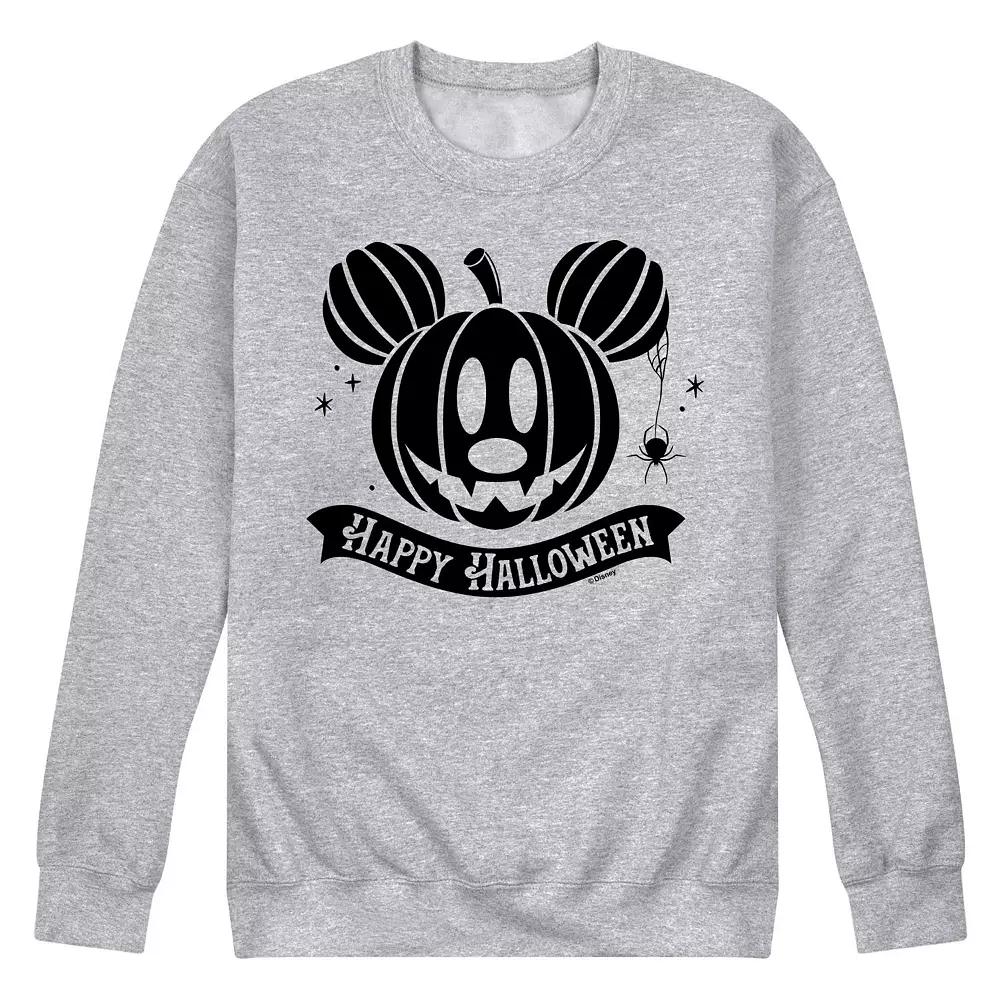 Disney's Mickey Mouse Men's Happy Halloween Pumpkin Fleece Sweatshirt,  Product Image