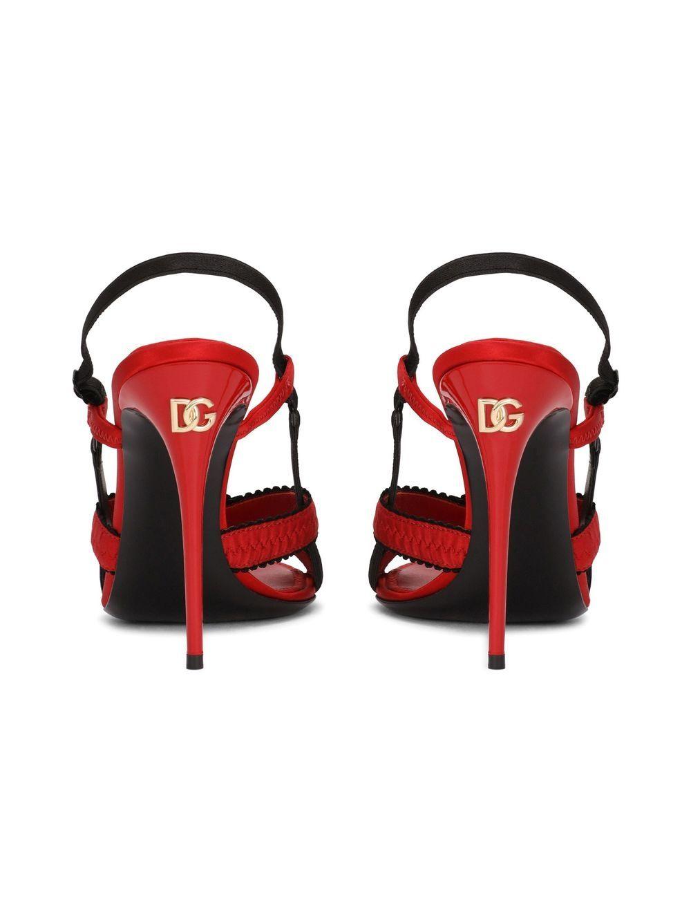 105mm crossover-strap satin sandals Product Image