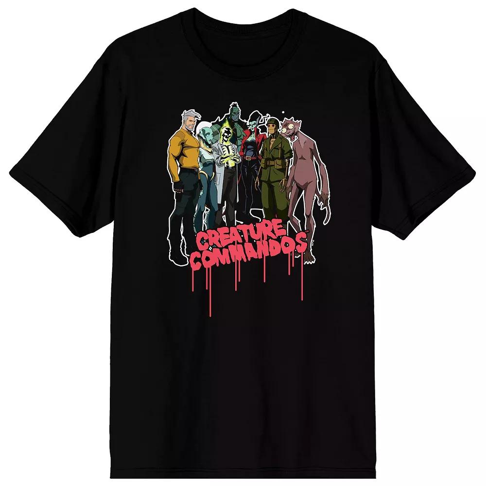 Mens Creature Commandos Short Sleeve Graphic Tee Product Image