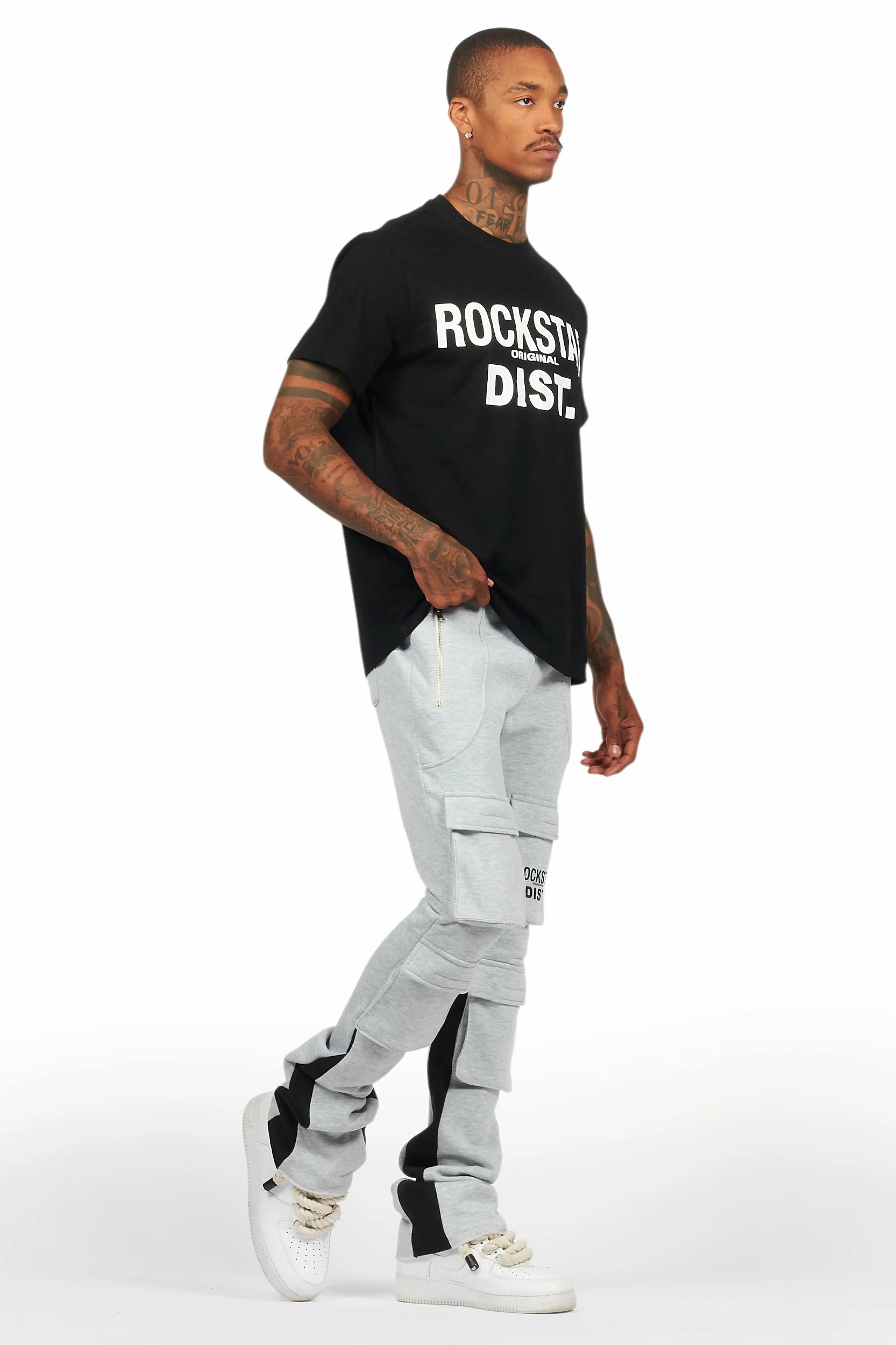 Antoon Heather Grey T-Shirt/Stacked Flare Track Set Male Product Image