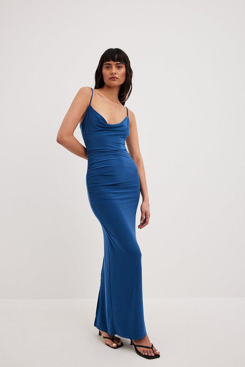 Spaghetti Strap Draped Dress Product Image