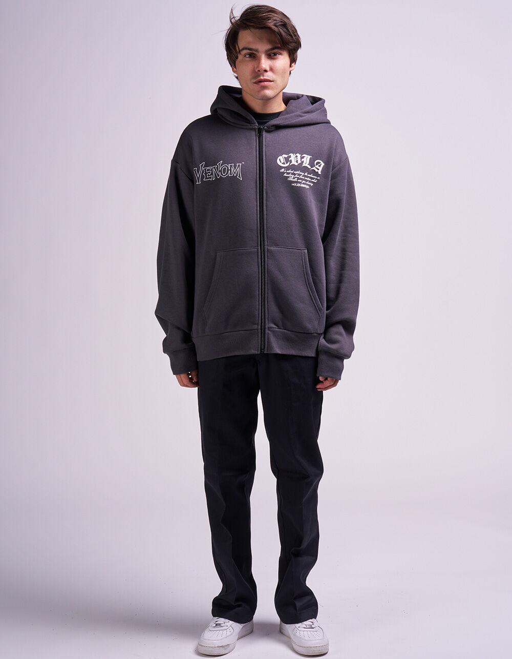 CVLA x Venom Attack Mens Zip-Up Hoodie - CHARCOAL Product Image
