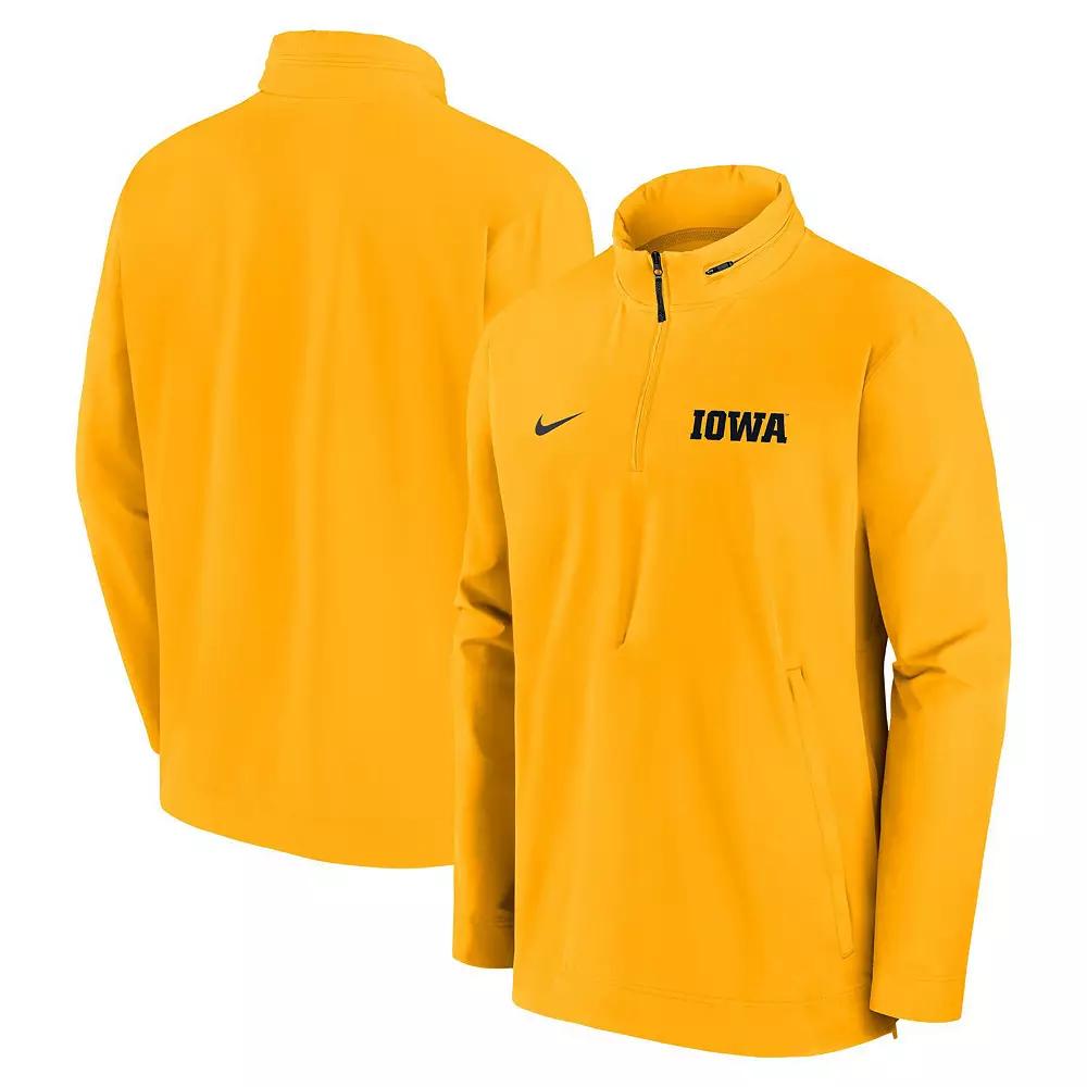 Men's Nike Gold Iowa Hawkeyes Sideline Coaches Quarter-Zip Jacket, Size: Large Product Image