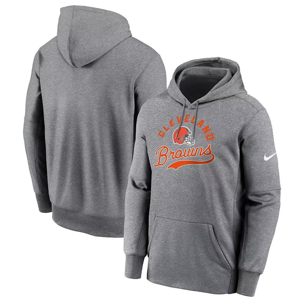 Men's Nike Heather Gray Cleveland Browns Performance Fleece Pullover Hoodie,  Product Image