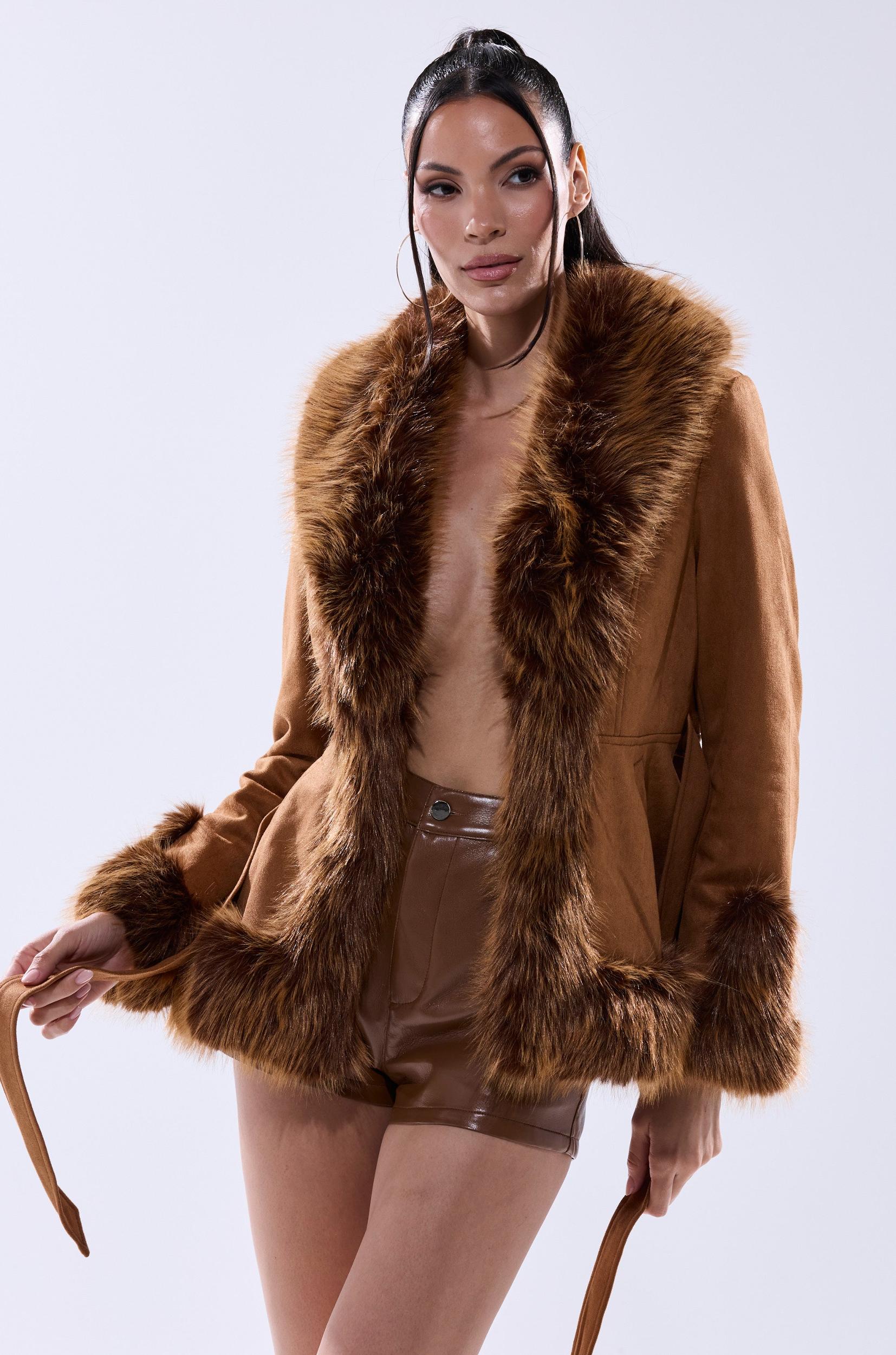 SUEDE KENZY FUR TRIM MOTO Product Image
