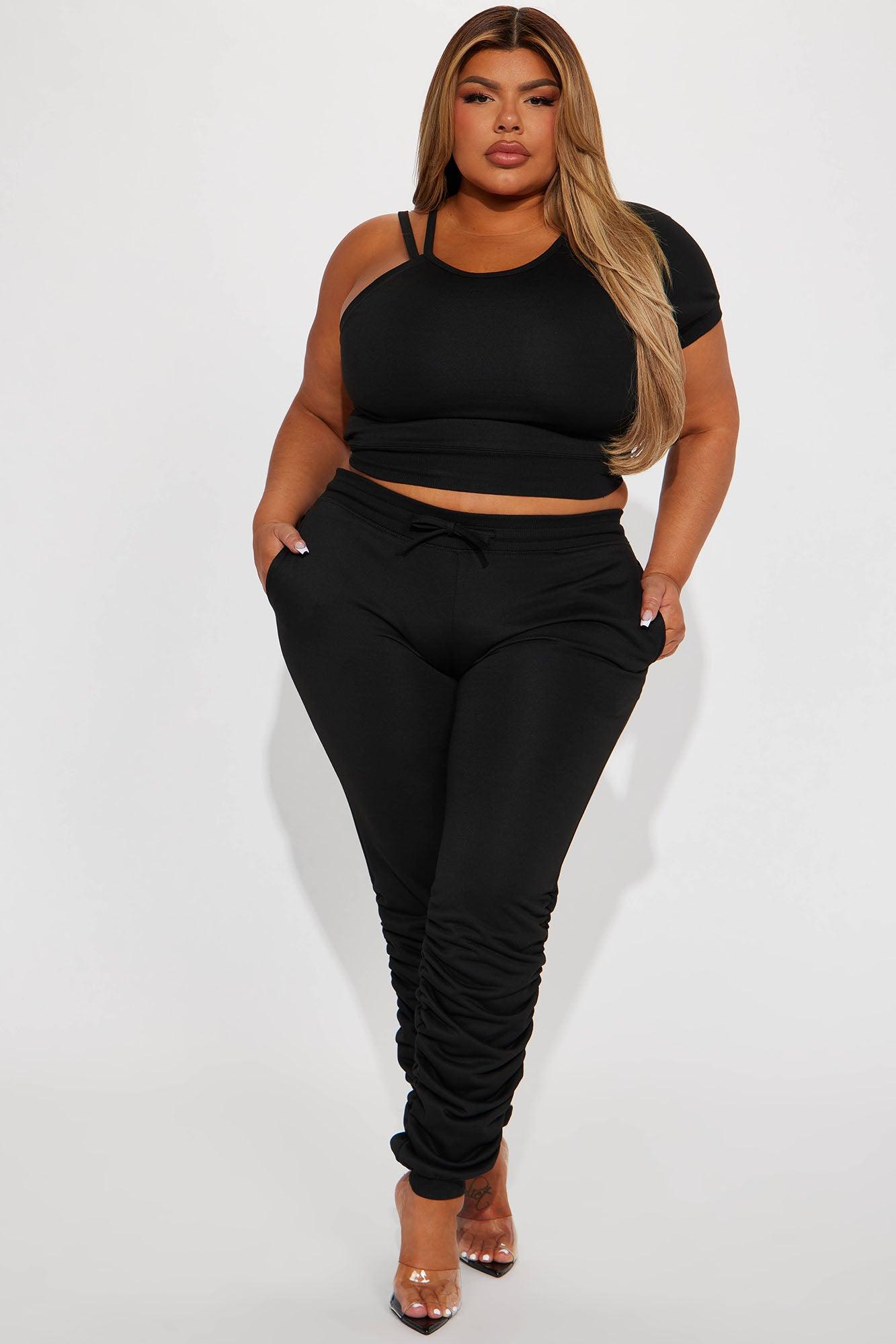 One Sided Story Pant Set - Black Product Image