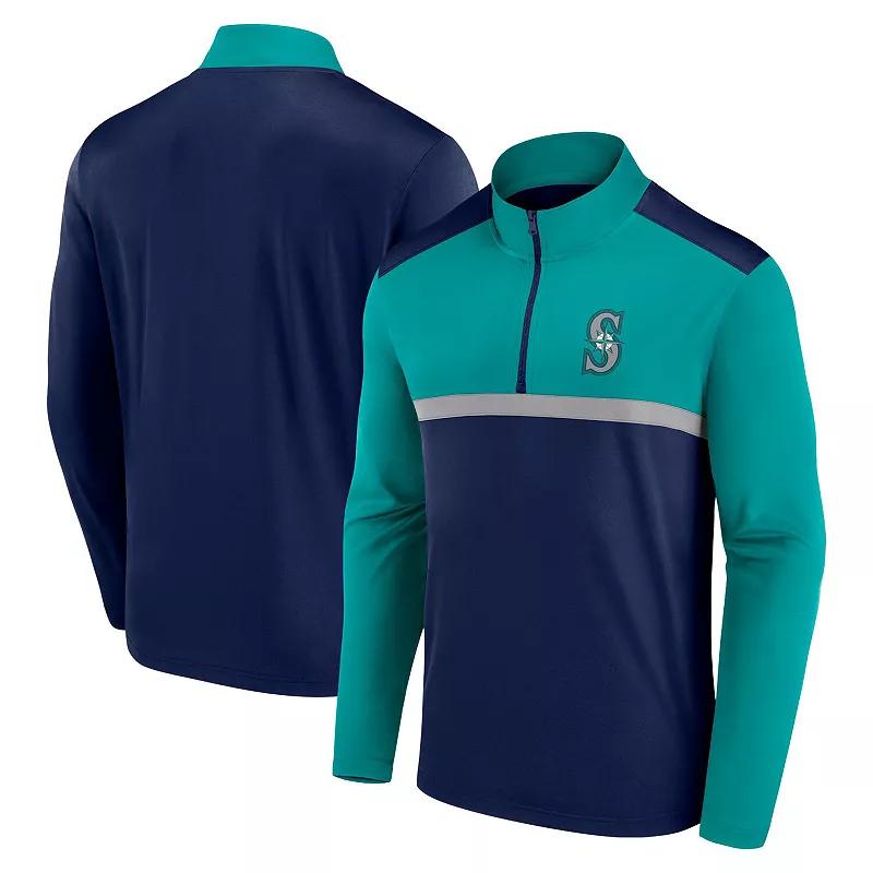Men's Fanatics Navy Seattle Mariners Unstoppable Quarter-Zip Top,  Product Image