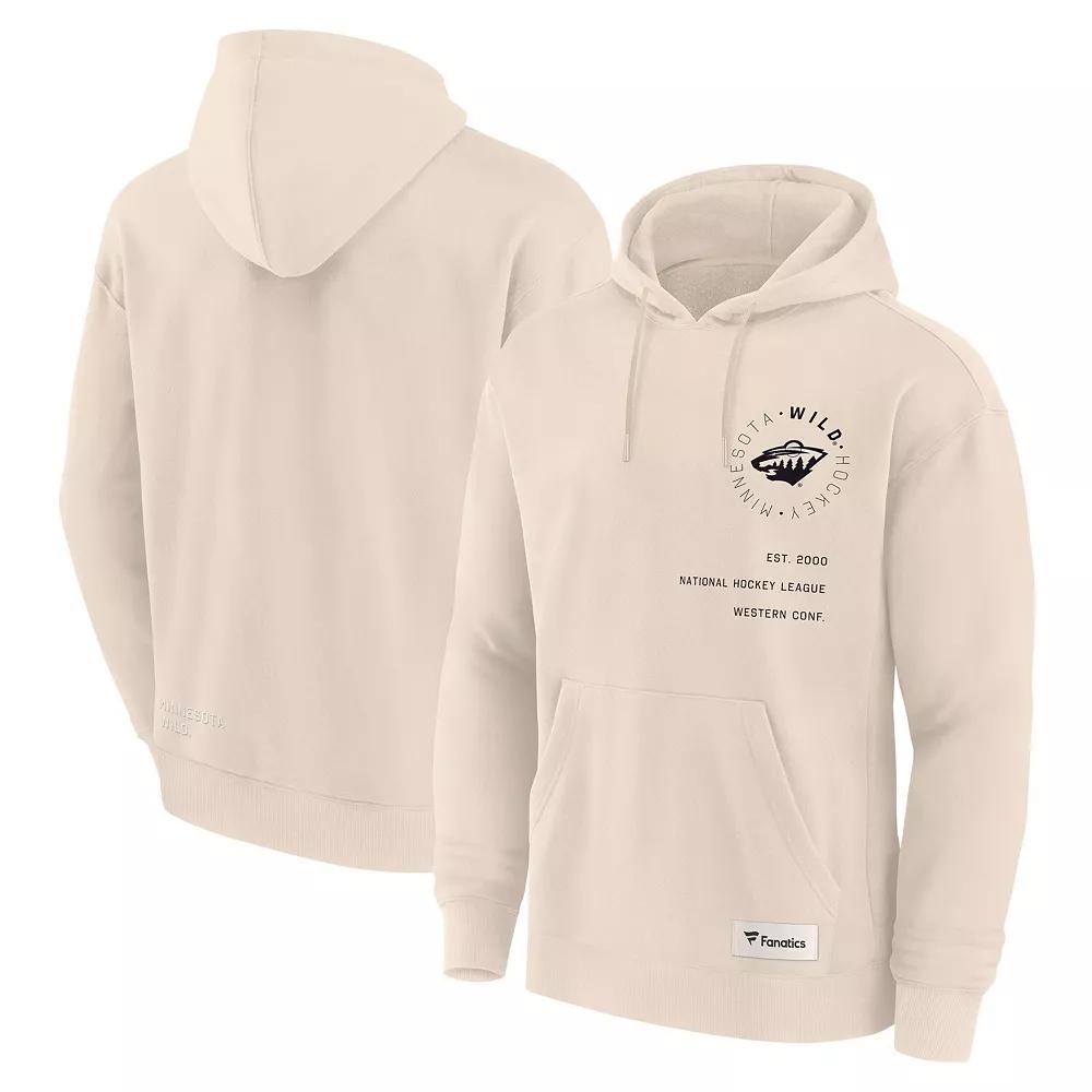 Men's Fanatics Cream Minnesota Wild Future Ground Info Pullover Hoodie,  Product Image