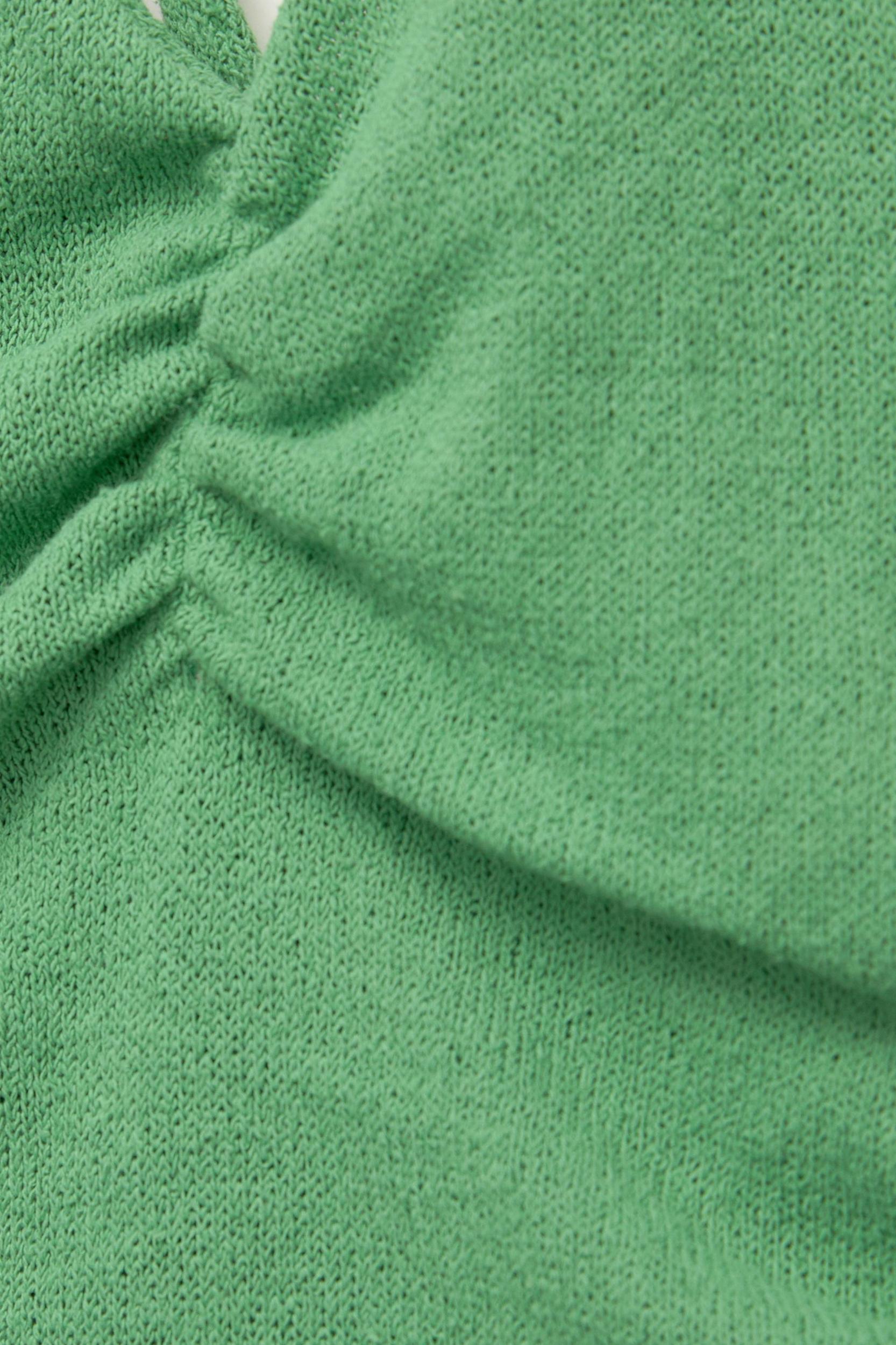 Knit racer-neck midi dress Product Image