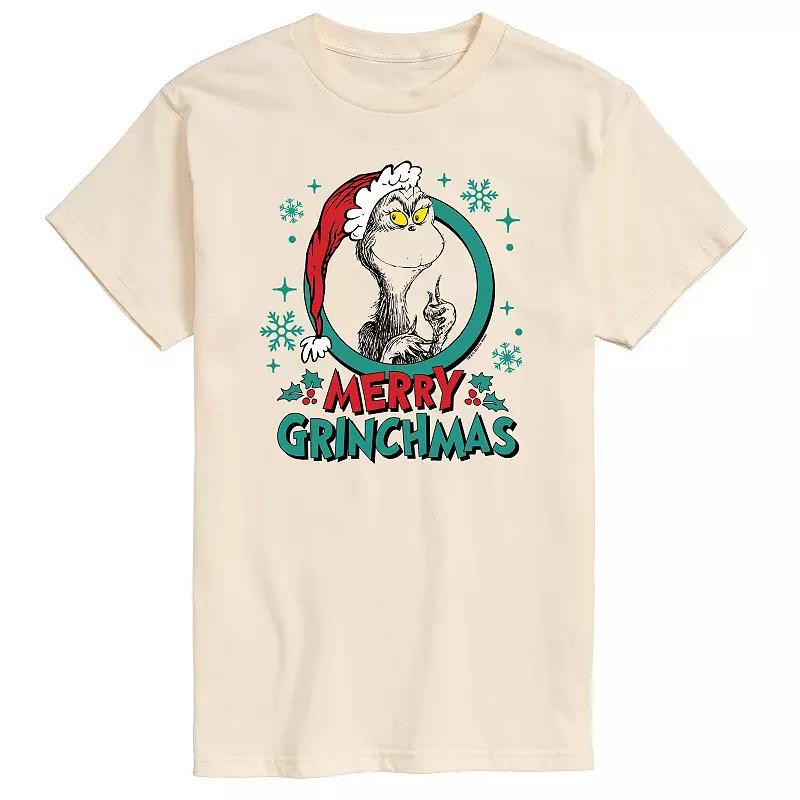 Men's Dr. Seuss The Grinch Merry Grinchmas Circle Graphic Tee,  Product Image