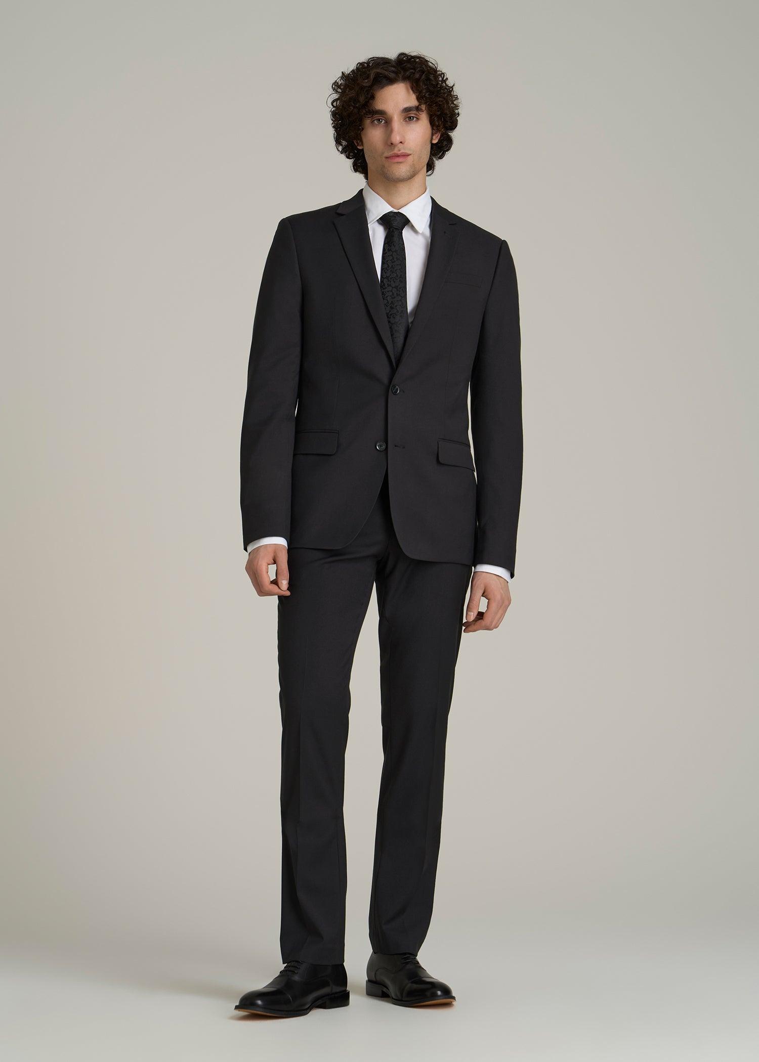 Suit Jacket for Tall Men in Black Male Product Image