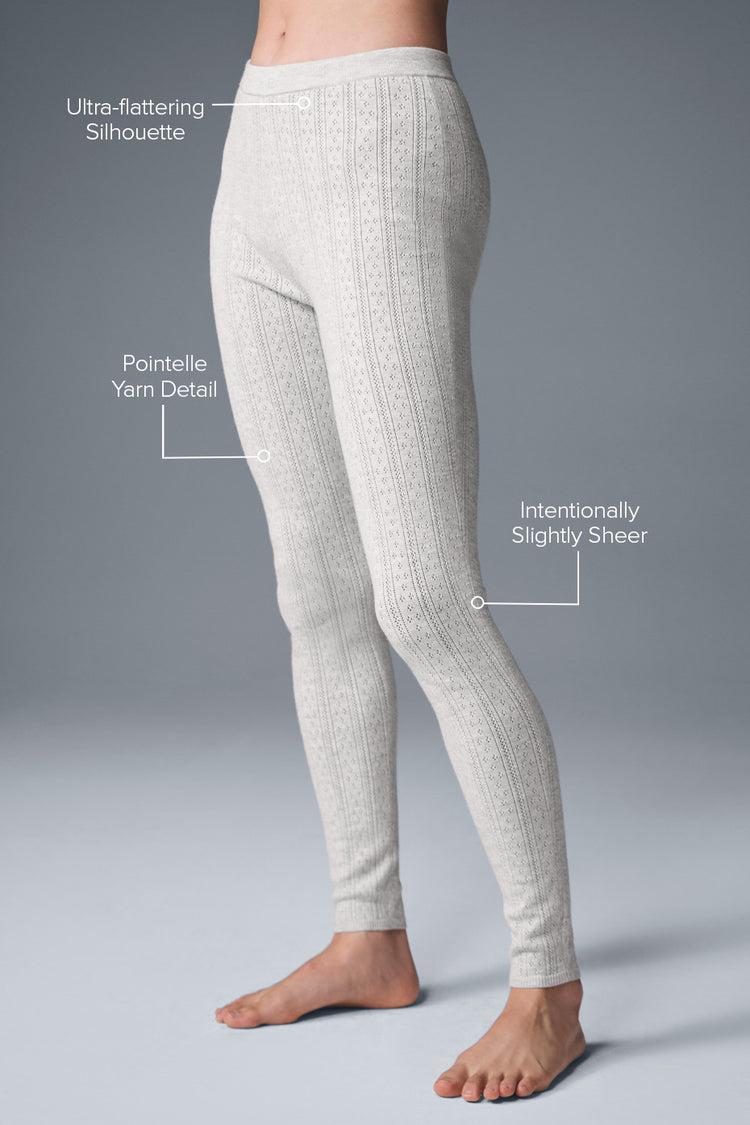 Pointelle Sweater High-Waist Be Mine Legging - Light Grey Heather Product Image