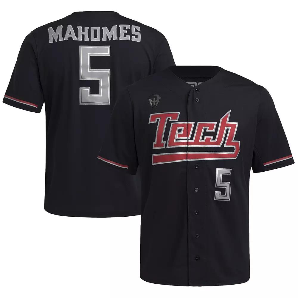 Men's adidas Patrick Mahomes Black Texas Tech Red Raiders Replica Baseball Jersey,  Product Image