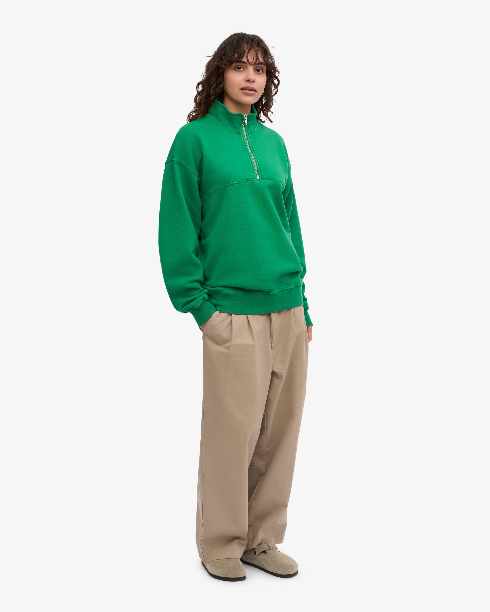 Organic Quarter Zip - Kelly Green Product Image