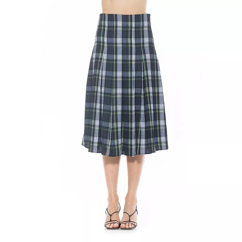 Women's ALEXIA ADMOR Shilo Midi Length Pleated Skirt,  Product Image