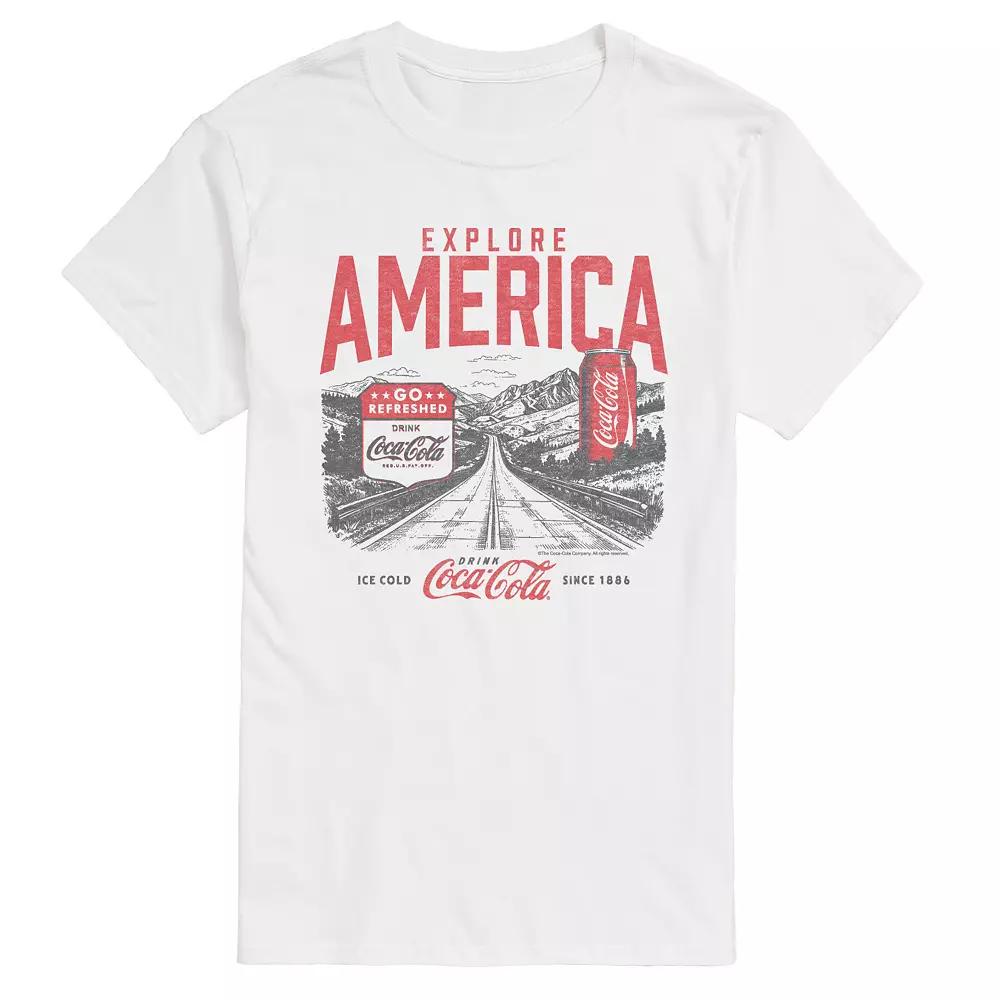 Big & Tall Coca-Cola Explore America Distressed Graphic Tee, Men's,  Product Image
