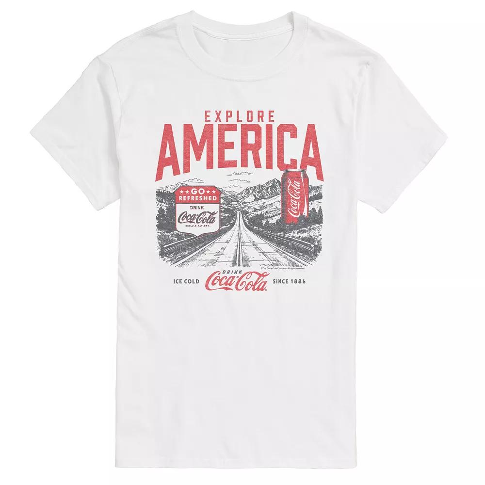 Big & Tall Coca-Cola Explore America Distressed Graphic Tee, Men's,  Product Image