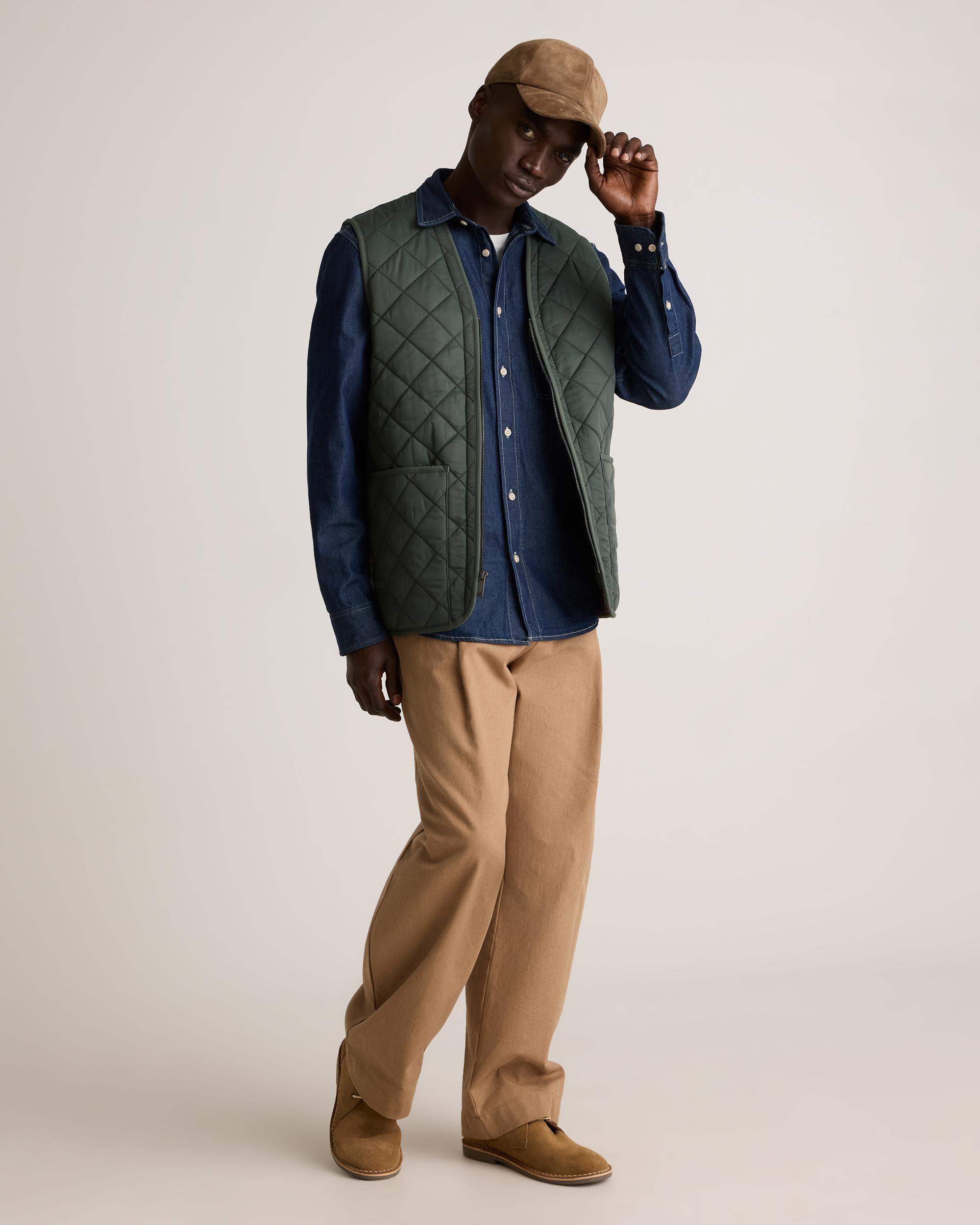 Quince | Men's Featherless Quilted Fleece-Lined Liner Vest Nylon Product Image