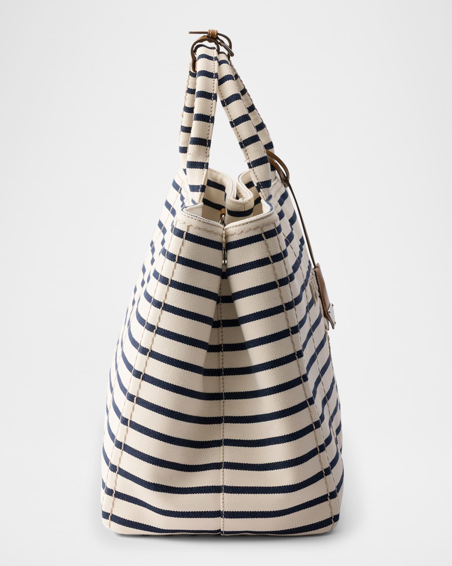Men's Striped Canvas Tote Bag Product Image