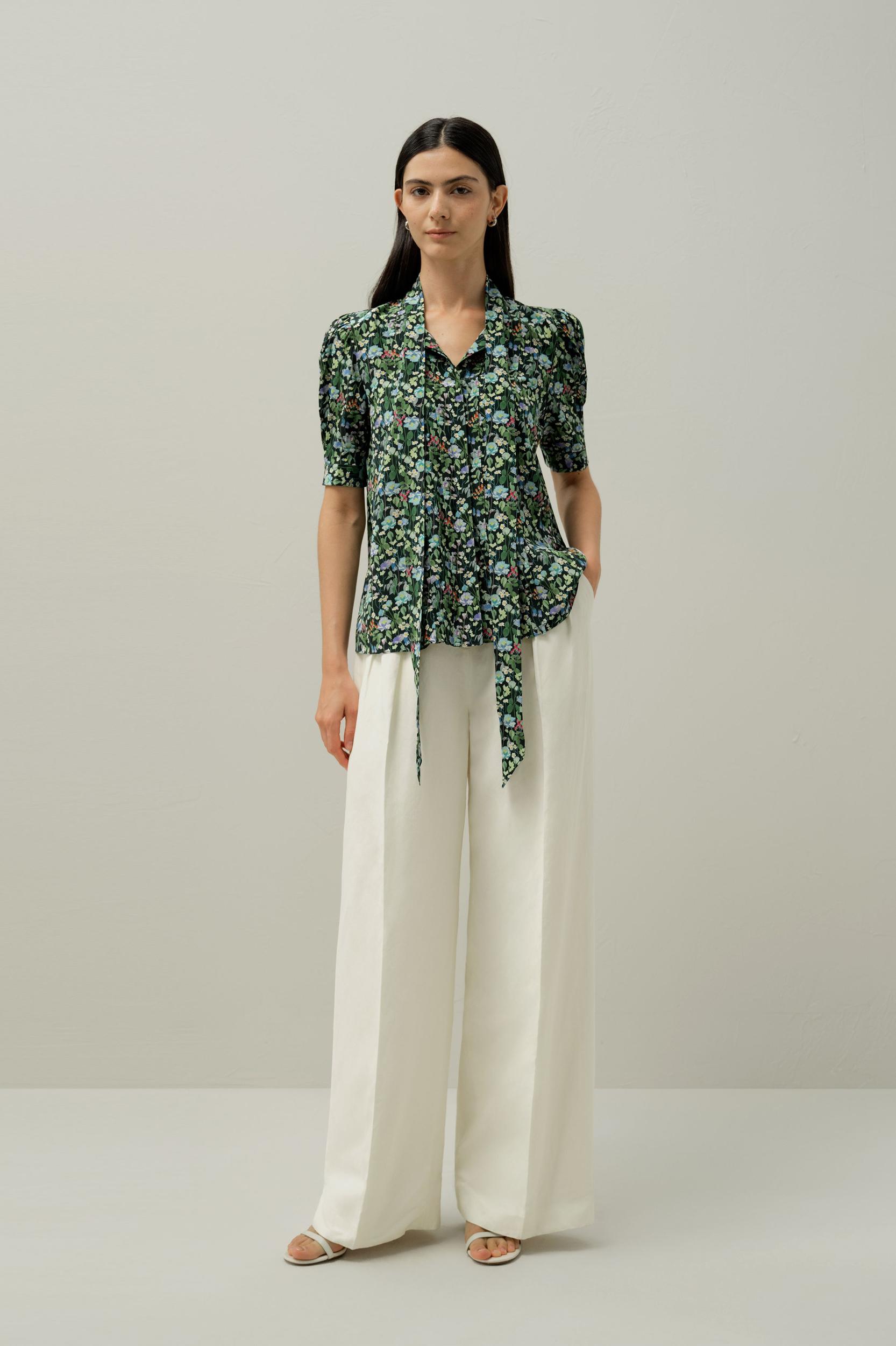 Puff-Sleeve Blouse - Made With Liberty Fabric Product Image