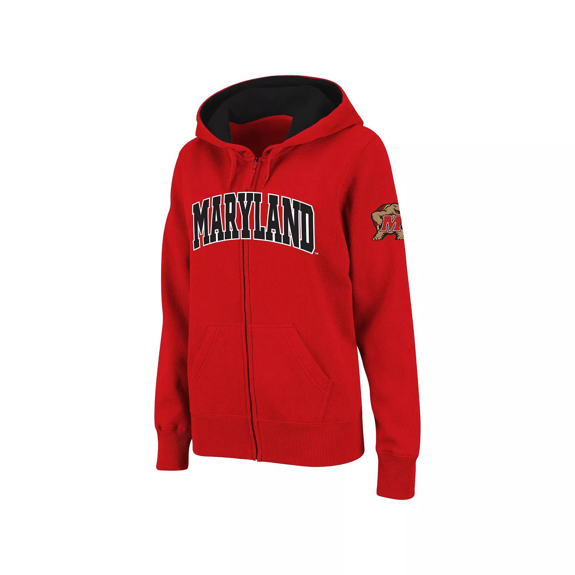 Women's Stadium Athletic Scarlet Nebraska Huskers Arched Name Full-Zip Hoodie, Size: Small, Red Product Image