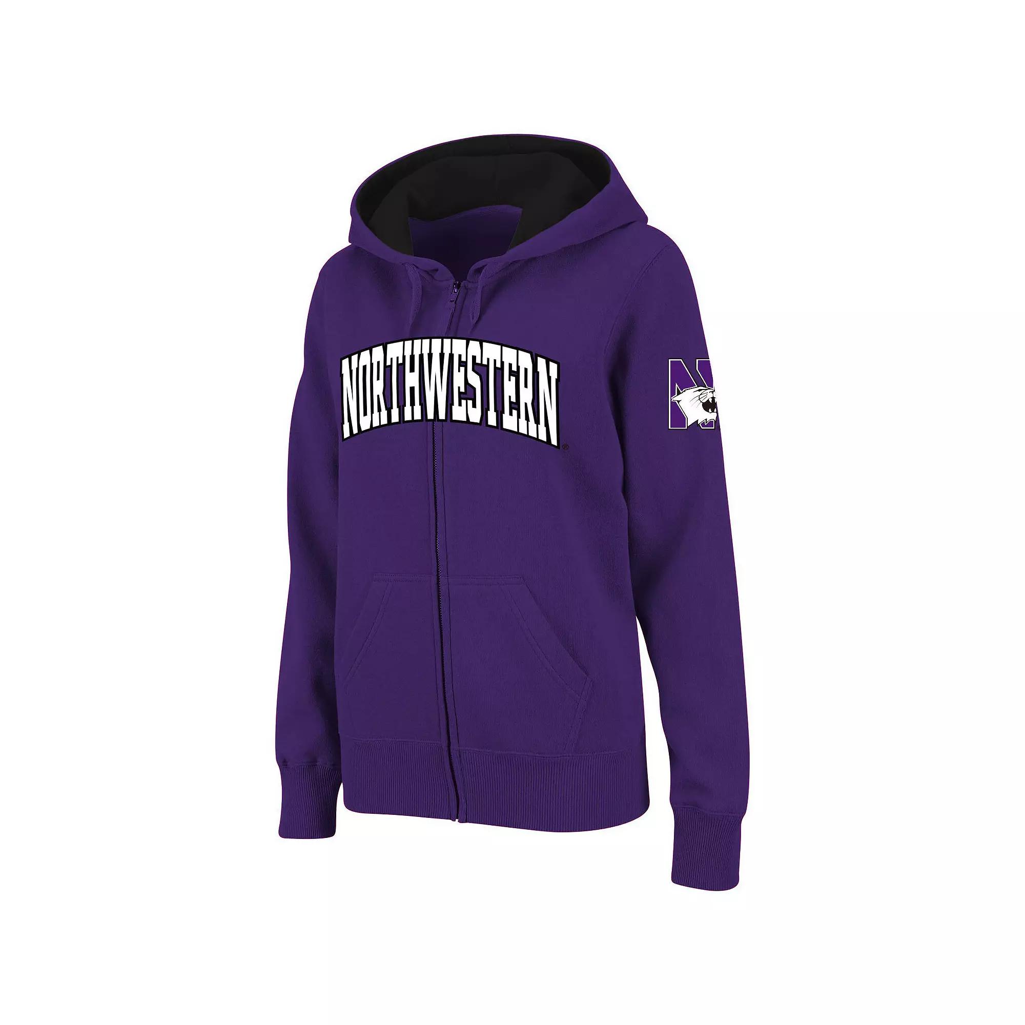Women's Stadium Athletic Purple Northwestern Wildcats Arched Name Full-Zip Hoodie, Size: XL Product Image
