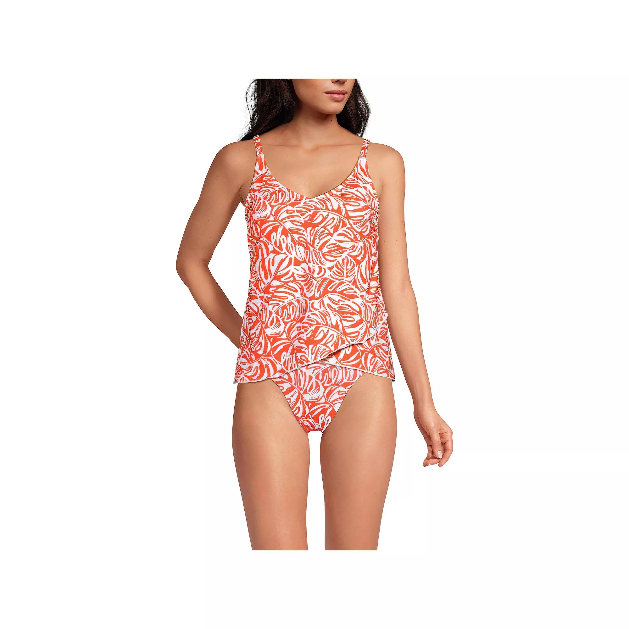 Women's Lands' End Chlorine Resistant Tulip Hem Tankini Swimsuit Top,  Product Image