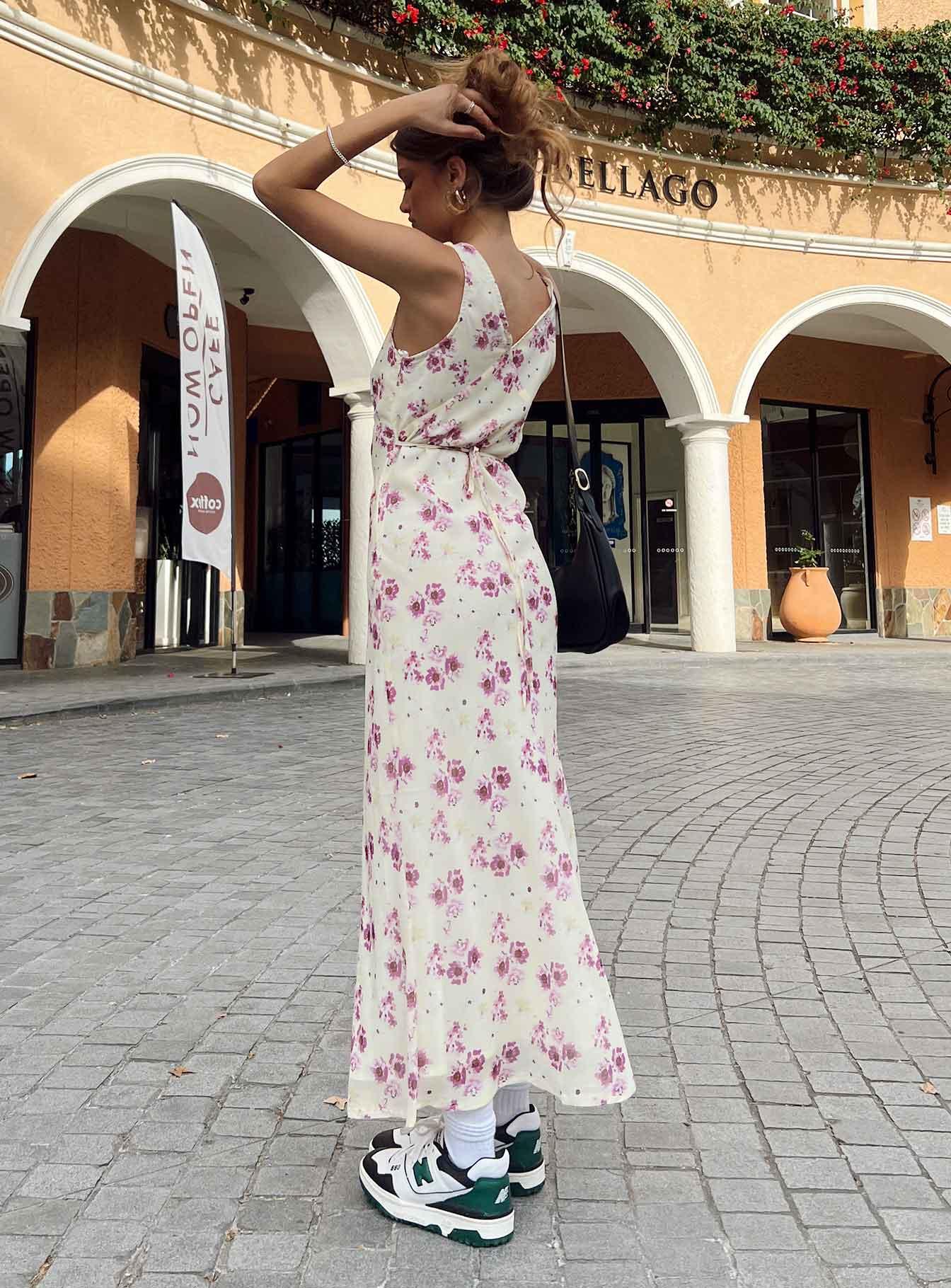 Nellie Midi Dress Yellow Floral Product Image