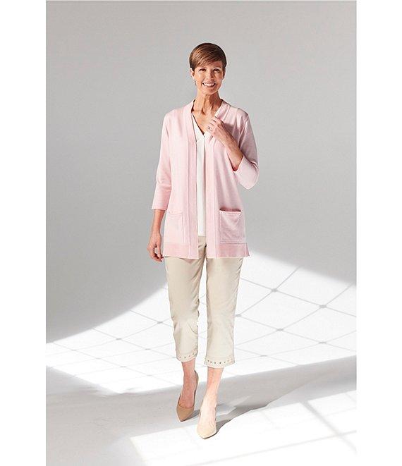 Jones New York Moss Crepe Pleat-Front V-Neck Sleeveless Shell Product Image