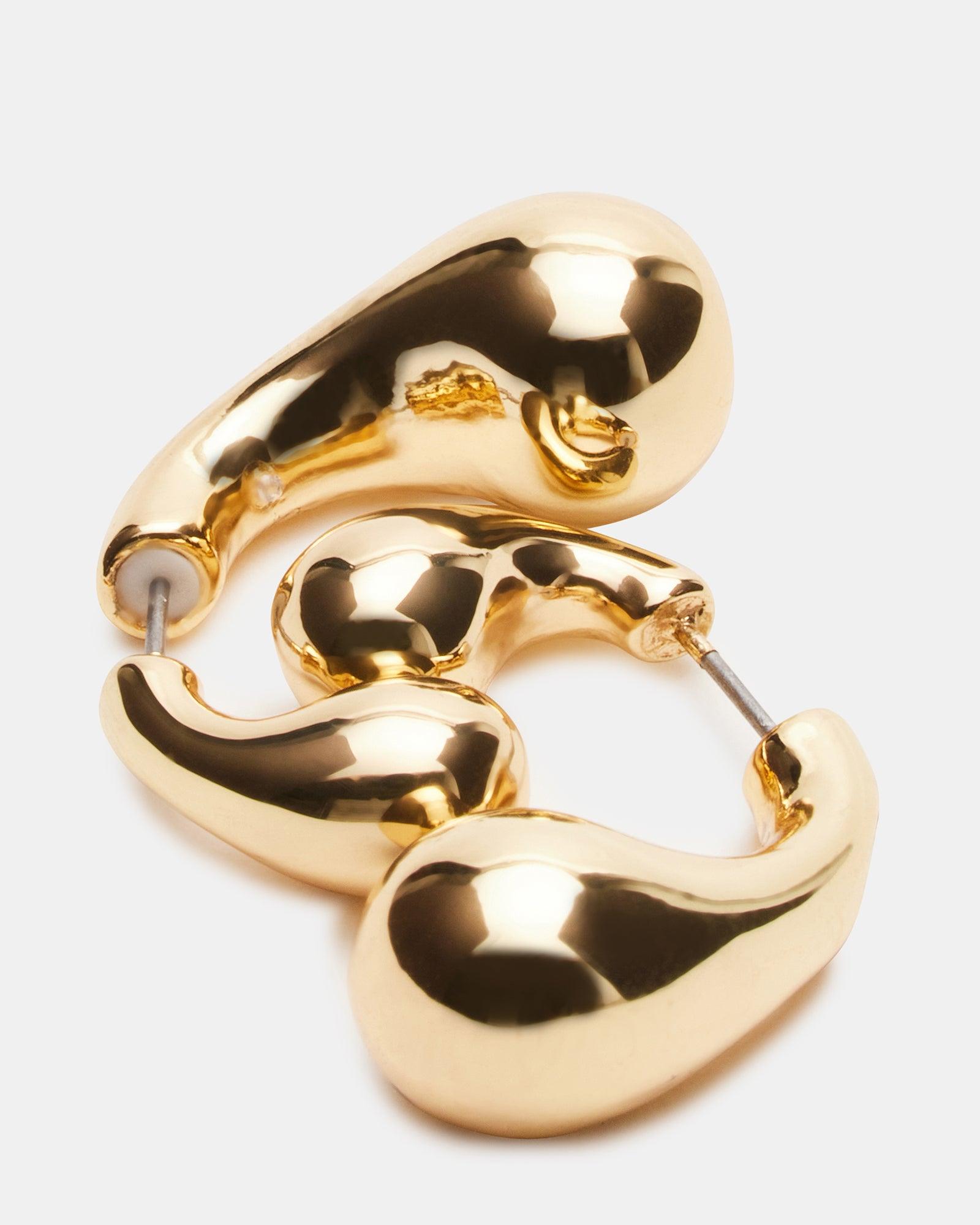 FRONT/BACK TEARDROP EARRINGS GOLD Female Product Image