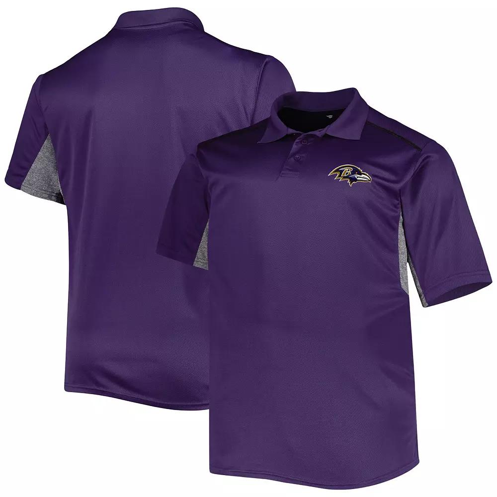 Men's Purple Baltimore Ravens Big & Tall Team Color Polo,  Product Image