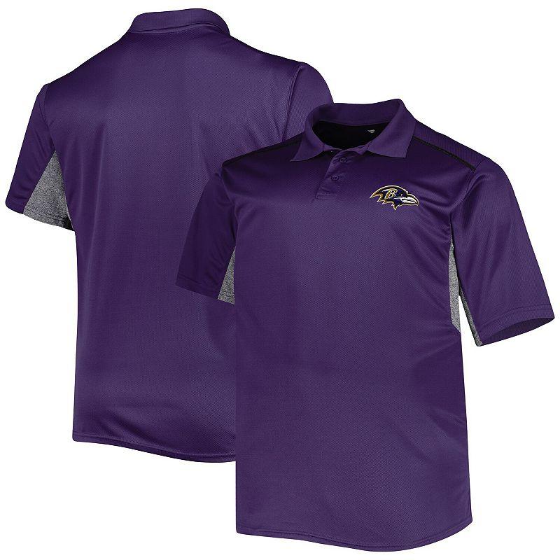 Men's Purple Baltimore Ravens Big & Tall Team Color Polo,  Product Image