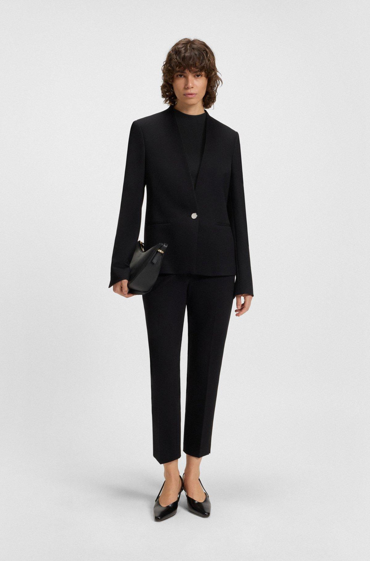 Ribbed-knit top with mock neckline Product Image