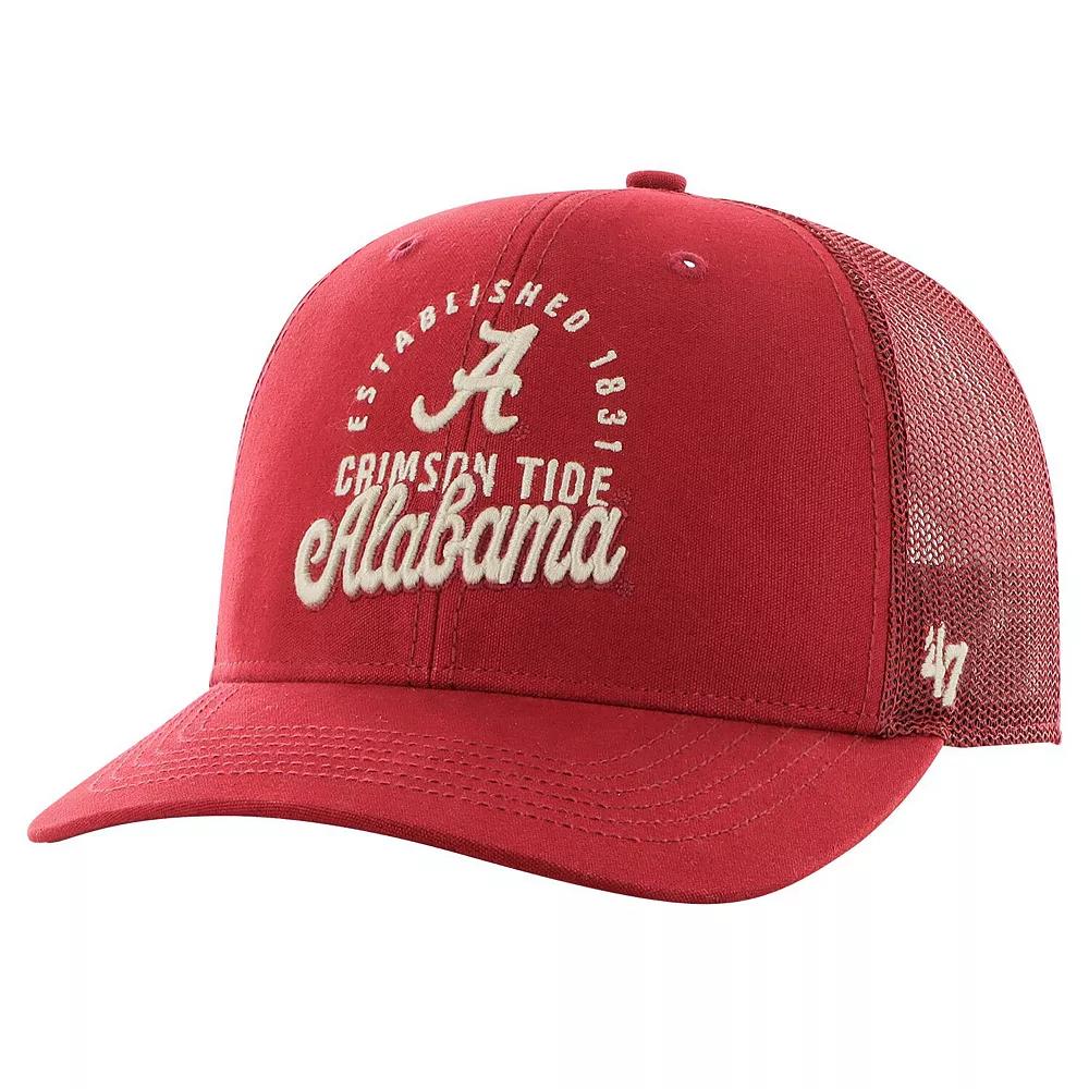 Men's '47 Crimson Alabama Crimson Tide Pitstop Trucker Adjustable Hat, Red Product Image