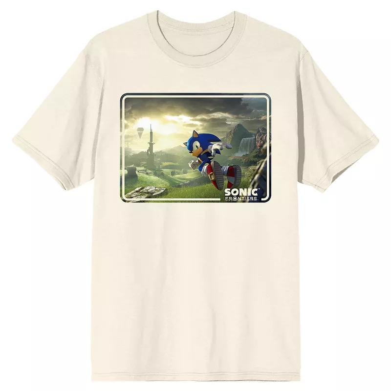 Men's Sonic Frontiers Videogame Graphic Tee, Size: Small, Off White Product Image