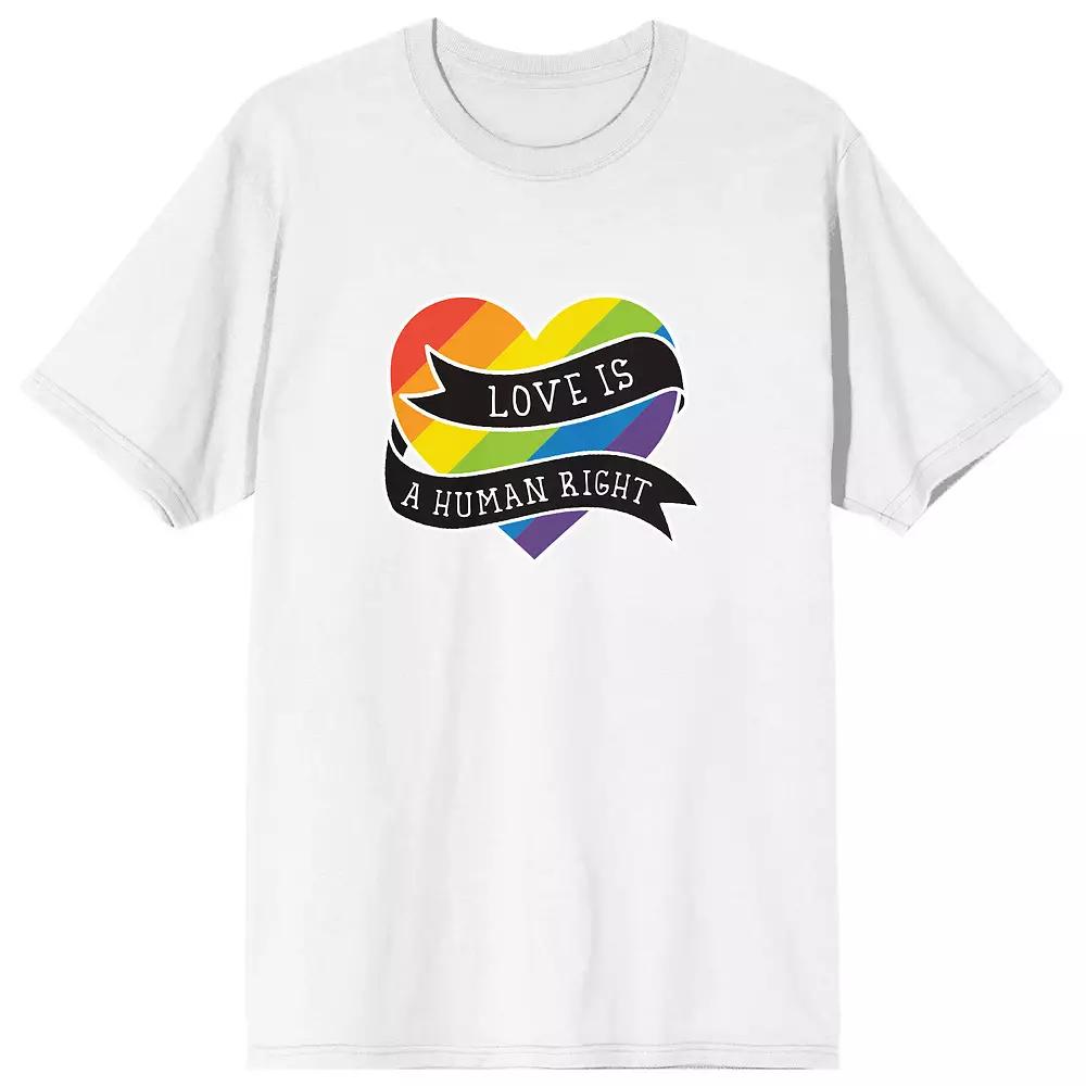 Men's Pride Love Is A Human Right Tee,  Product Image