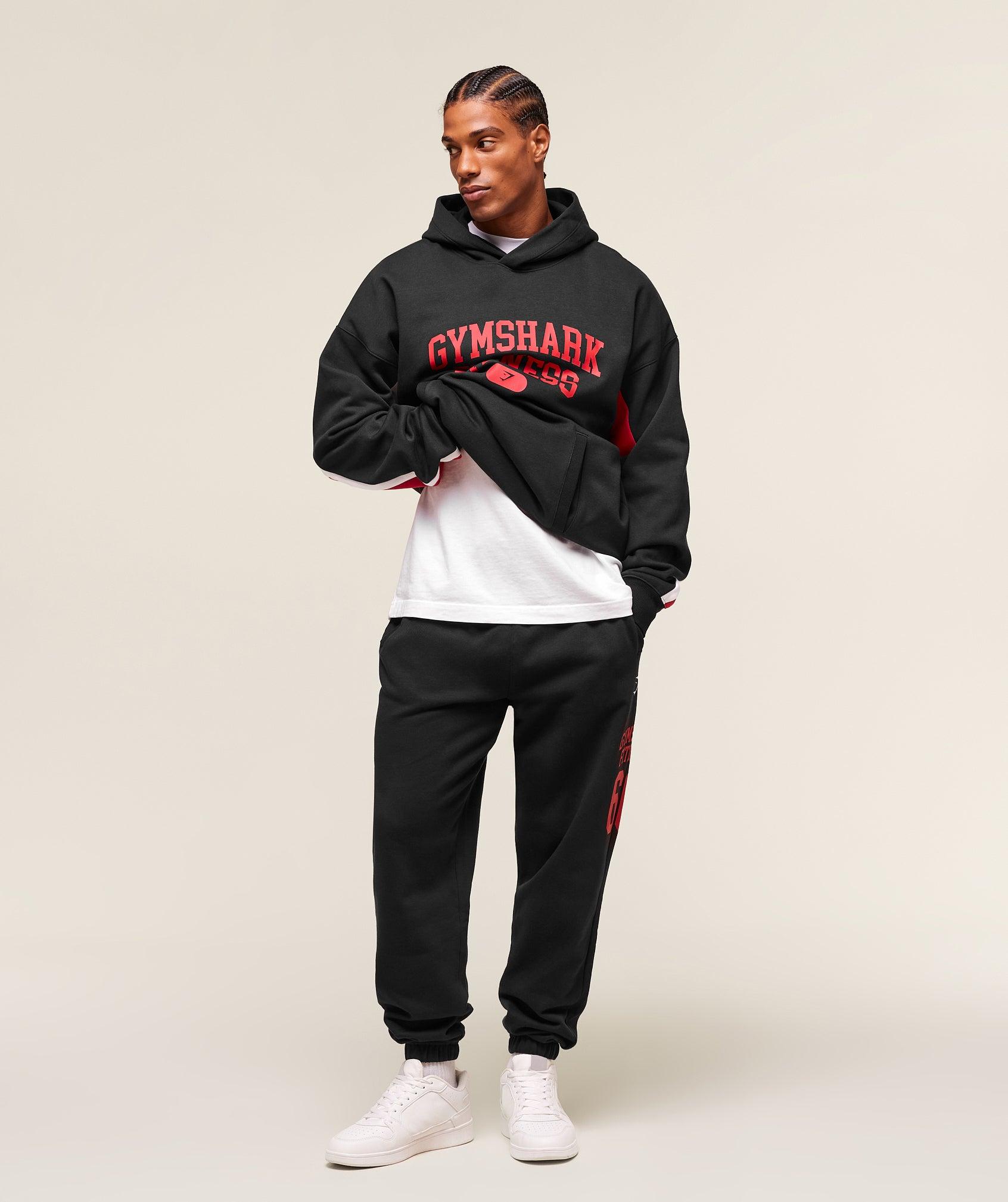 Gymshark Campus Hoodie - Black Male Product Image