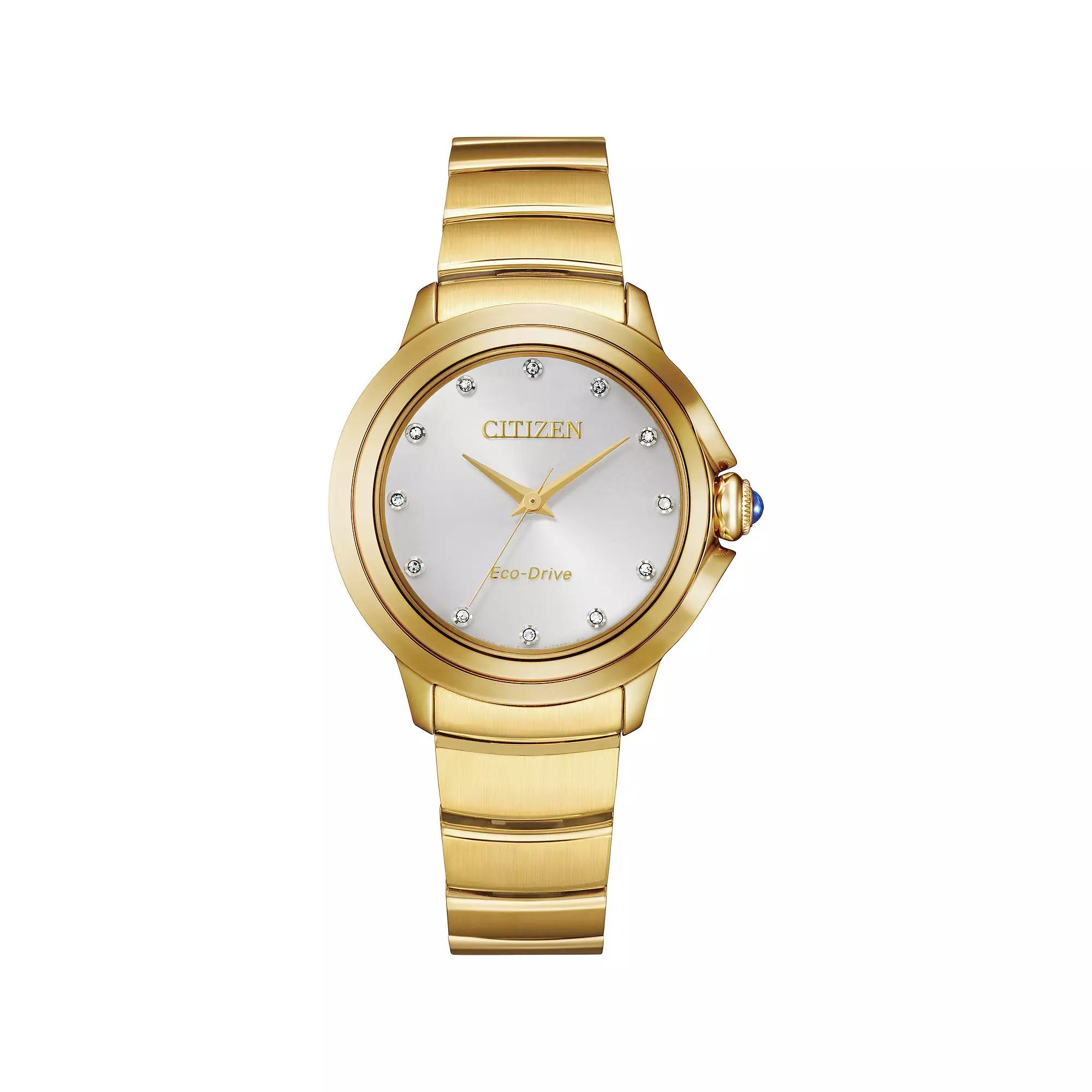 Citizen Eco-Drive Womens Ceci Gold-Tone Stainless Steel Bracelet Watch - EM0952-55A Product Image