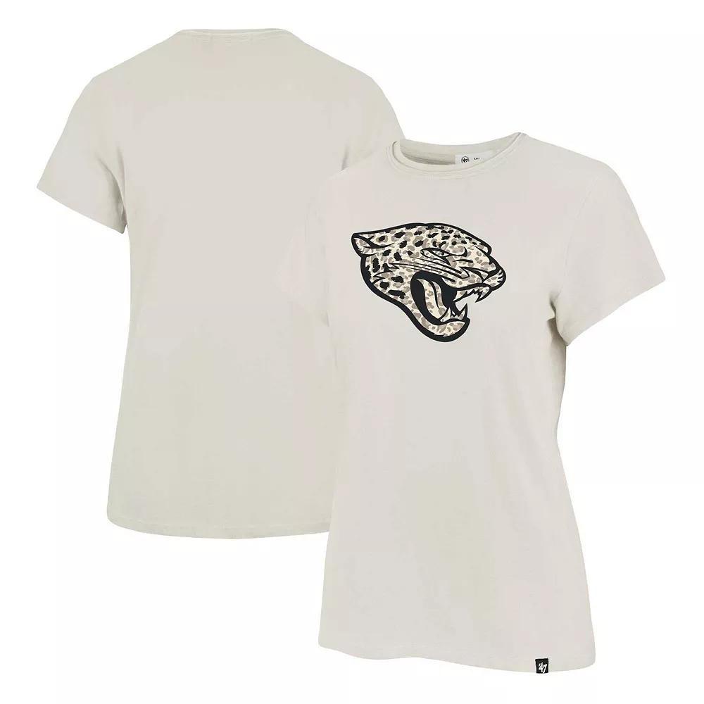 Women's '47 Cream Jacksonville Jaguars Panthera Frankie T-Shirt,  Product Image