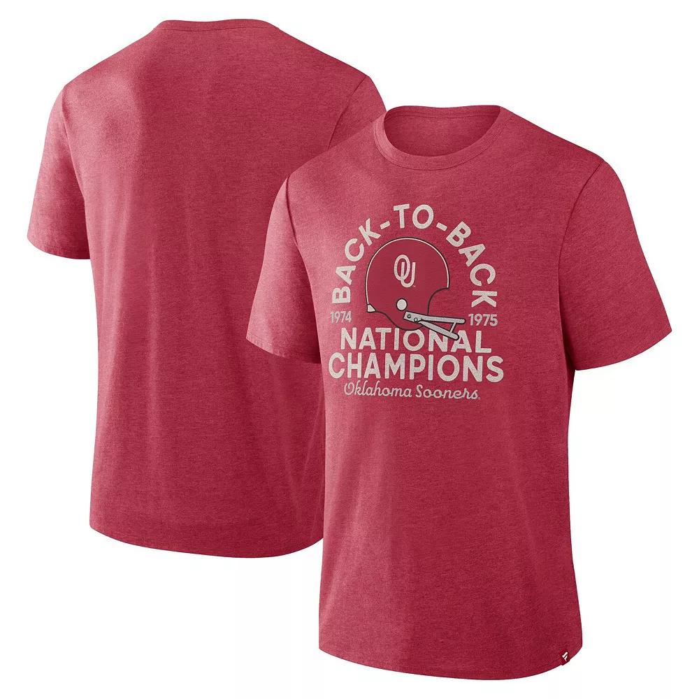 Men's Fanatics Crimson Oklahoma Sooners Dynamic Showdown Tri-Blend T-Shirt,  Product Image