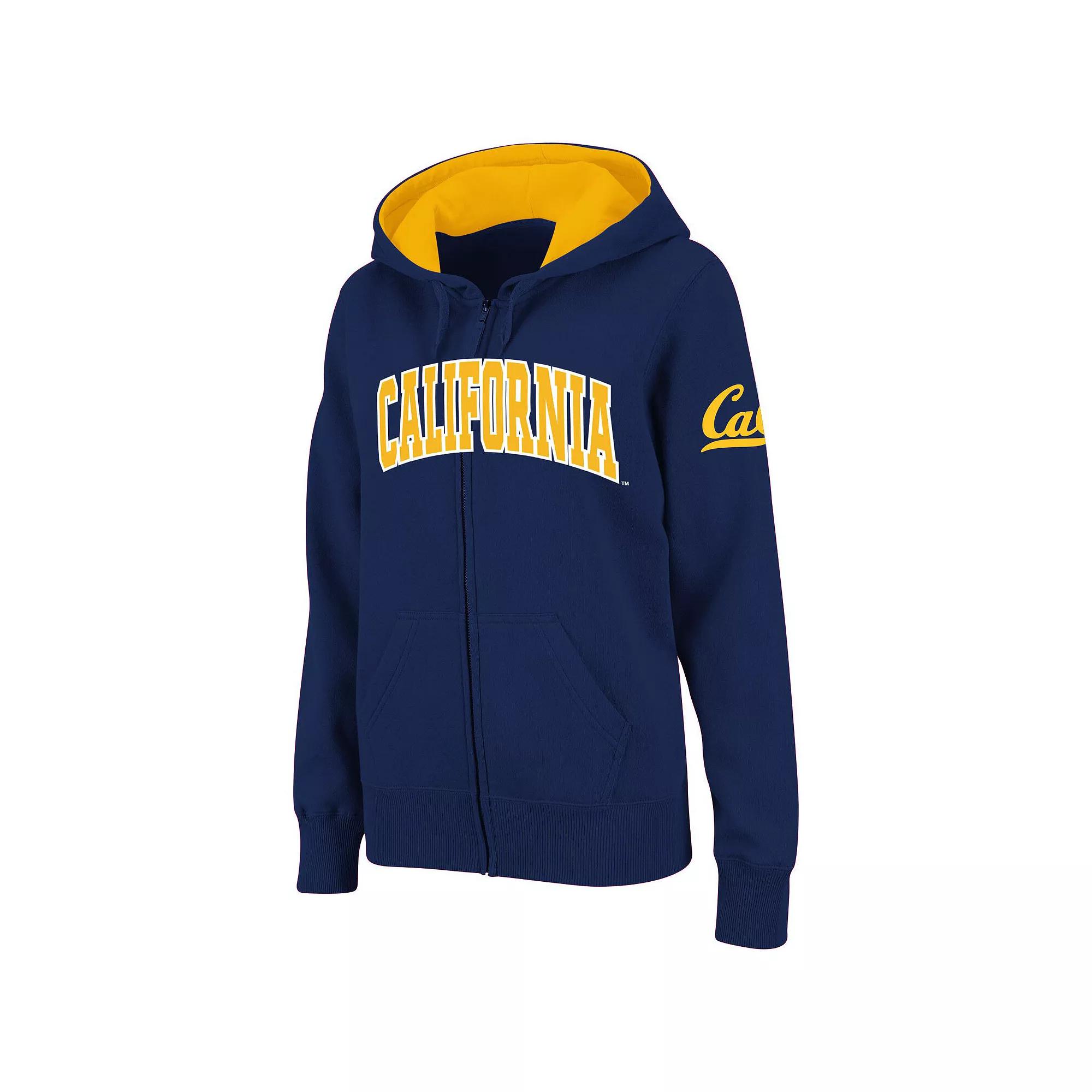 Women's Stadium Athletic Navy Cal Bears Arched Name Full-Zip Hoodie, Size: 2XL, Blue Product Image