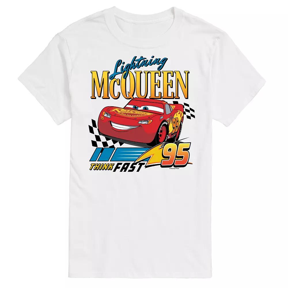 Disney / Pixar's Cars Big & Tall Lightning McQueen Graphic Tee, Men's, Size: Large Tall, White Product Image