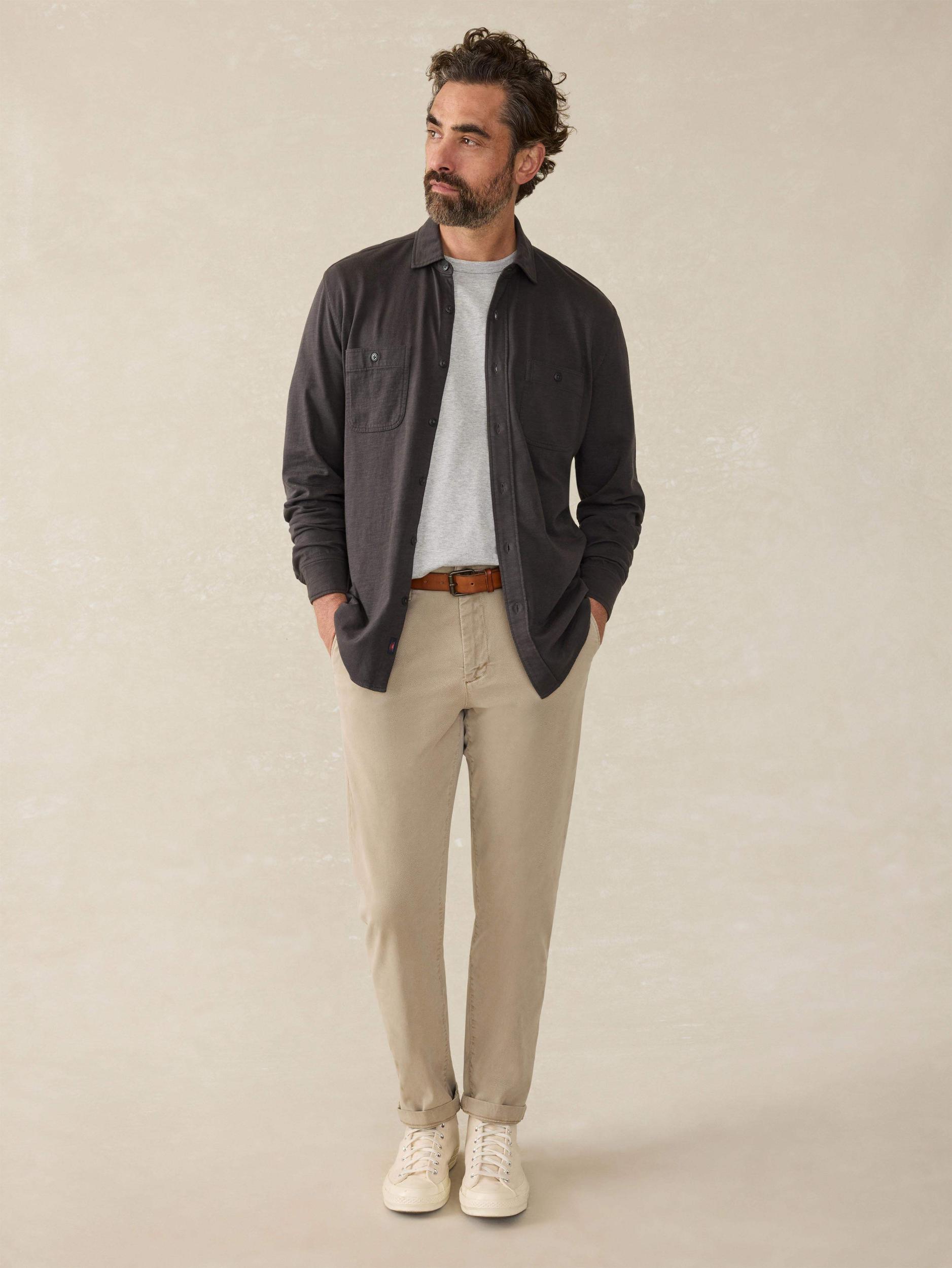 Sunwashed Knit Shirt - Washed Black Male Product Image