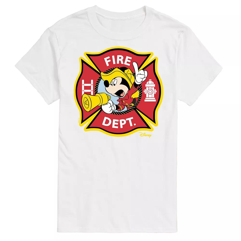 Disney's Mickey Mouse Men's Fire Dept. Badge Graphic Tee,  Product Image