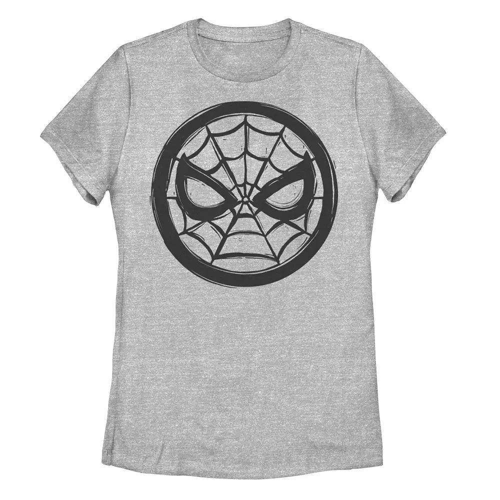 Juniors' Marvel Spider-Man Woodcut Logo Tee, Girl's,  Product Image