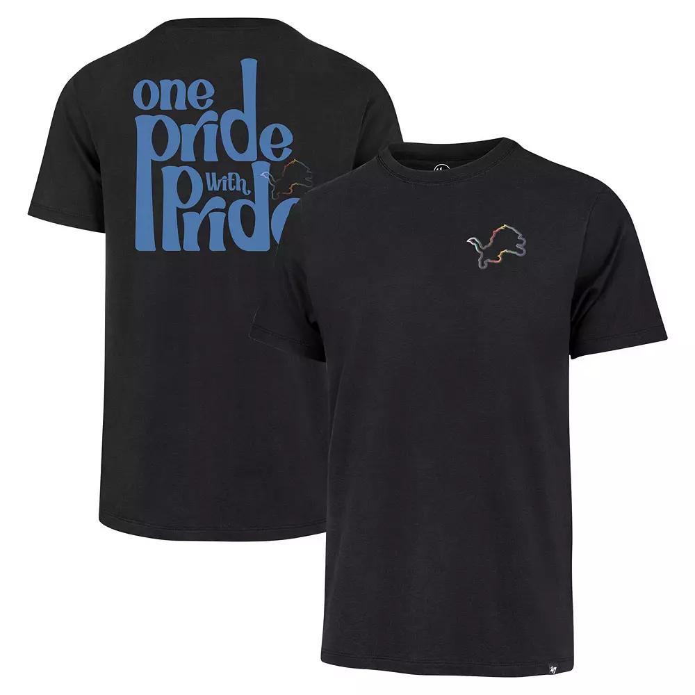 Men's '47 Black Detroit Lions Pride Franklin T-Shirt,  Product Image