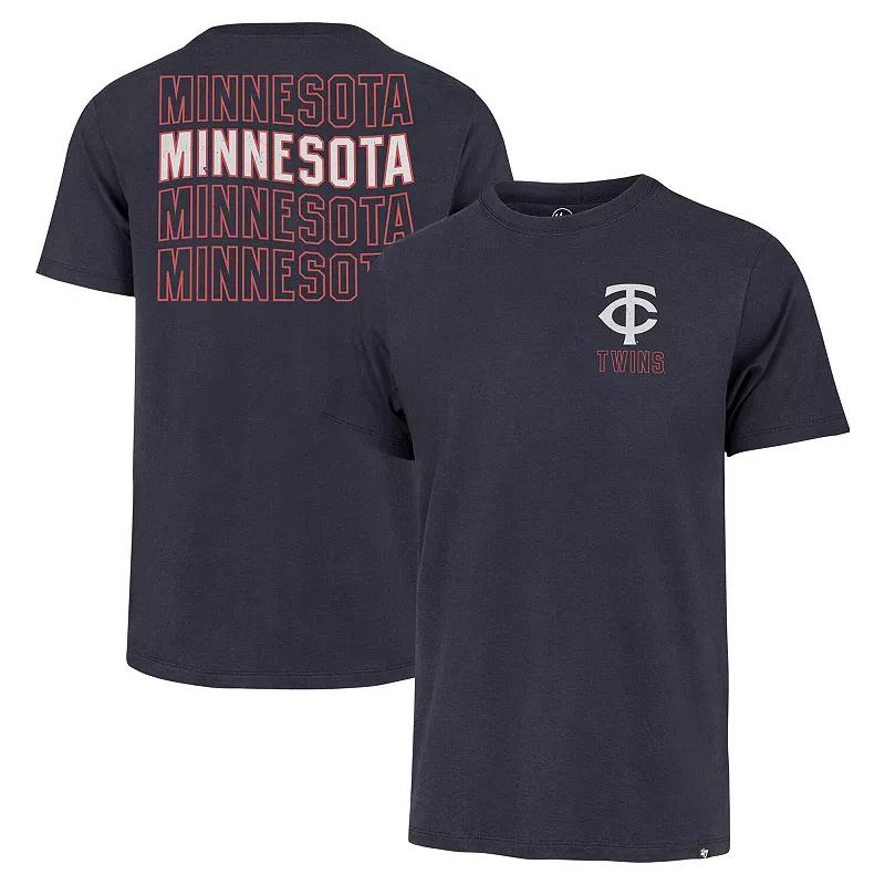 Men's '47 Navy Minnesota Twins Hang Back Franklin T-Shirt, Size: 2XL, Blue Product Image